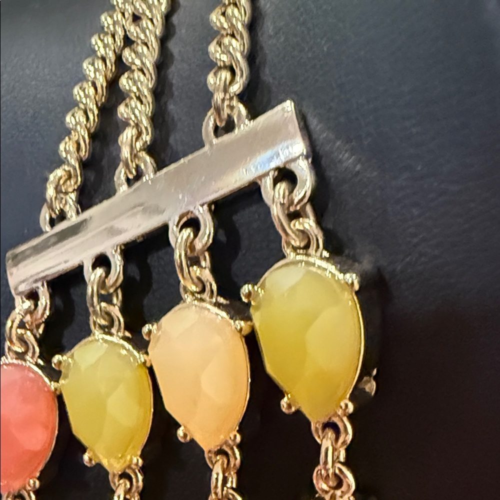 Talbots Vibrant Yellow and Orange Necklace - Picture 3 of 4